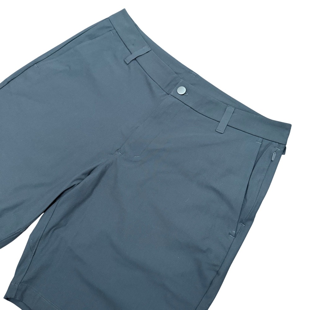 Lululemon Commission Shorts Mens 32 Black Recycled Polyester Stretch LM7B96S 9in